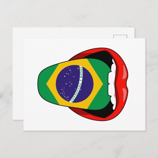 Brazilië Flag Ordem e Progresso Briefkaart (Voorkant / Achterkant)