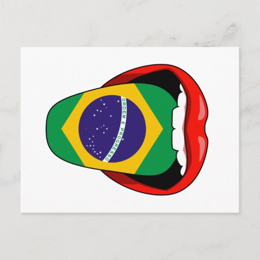 Brazilië Flag Ordem e Progresso Briefkaart (Voorkant)