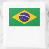 Brazilië Flag Rechthoek Sticker (Tas)