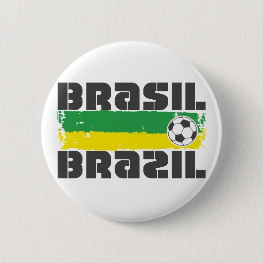 Brazilië Futbol Ronde Button 5,7 Cm (Voorkant)