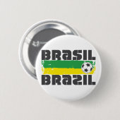 Brazilië Futbol Ronde Button 5,7 Cm (Voorkant /achterkant)