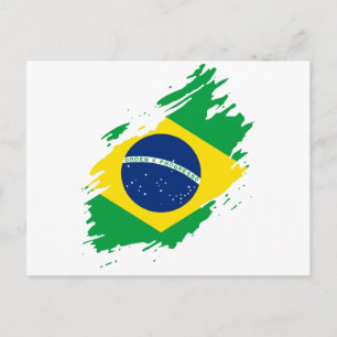 Brazilië Gescheurde Vlag Nationale Trots Sport  Feestdagenkaart