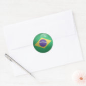 Brazilië Glossy Circle Flag Ronde Sticker (Envelop)