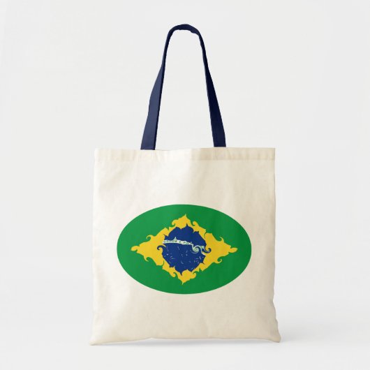 Brazilië Gnarly Flag Bag Tote Bag (Voorkant)