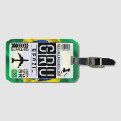 Brazilië GRU Airport Code Bagagelabel (Voorkant (horizontaal))