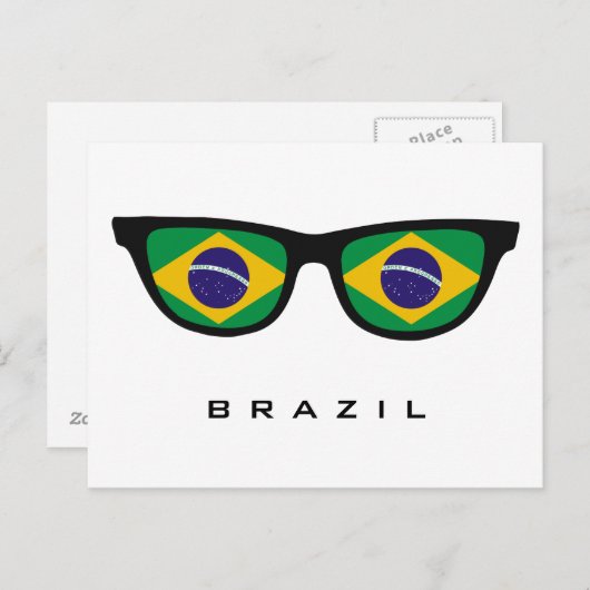 Brazilië heeft aangepaste tekst en kleuren-briefka briefkaart (Voorkant / Achterkant)