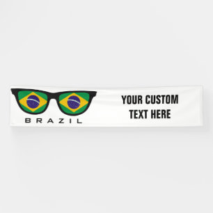 Brazilië heeft aangepaste tekst en kleurenbanner i spandoek