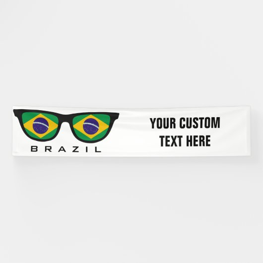 Brazilië heeft aangepaste tekst en kleurenbanner i spandoek (Horizontaal)