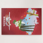 Brazilië heeft reisposter geïllustreerd. legpuzzel (Horizontaal)