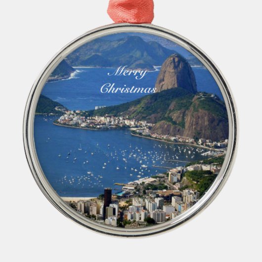 Brazilië: Het landschap Rio de Janeiro - Vroegere Metalen Ornament (Voorkant)