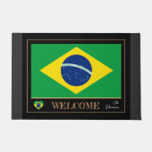 Brazilië huis mat, Braziliaanse vlag sport / Welko Deurmat (Voorkant)