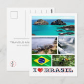 Brazilië - I Love - Briefkaart (Voorkant / Achterkant)