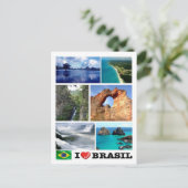 Brazilië - I Love - Briefkaart (Staand voorkant)