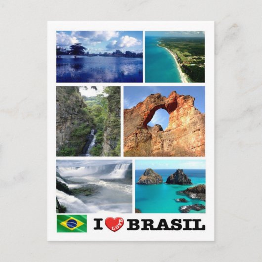 Brazilië - I Love - Briefkaart (Voorkant)