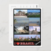 Brazilië - I Love - Manaus - Briefkaart (Voorkant / Achterkant)
