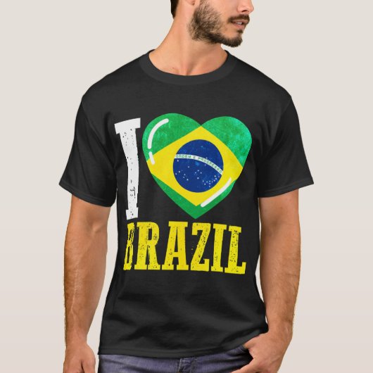 Brazilië Ik hou van Brazilië T-shirt (Voorkant)