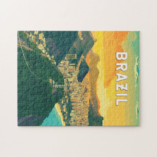 Brazilië Illustratie Reizen Art Vintage Legpuzzel (Horizontaal)