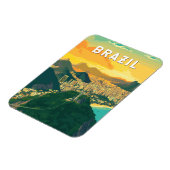 Brazilië Illustratie Reizen Art Vintage Magneet (Linkerzijde)