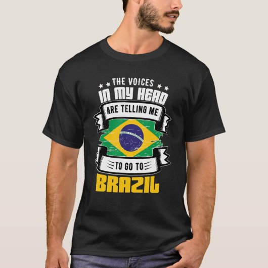 Brazilië in mijn hoofd t-shirt (Voorkant)