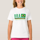 Brazilië ISO-code-Alpha-3 Design T-Shirt (Voorkant)