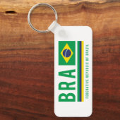 Brazilië ISO-code-Alpha 3-ontwerp Sleutelhanger (Voorkant)