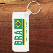 Brazilië ISO-code-Alpha 3-ontwerp Sleutelhanger (Achterkant)