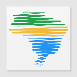 Brazilië kaart grens met Braziliaanse vlag kleuren