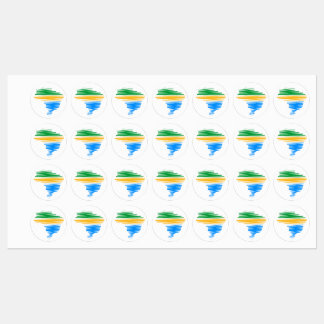 Brazilië kaart grens met Braziliaanse vlag kleuren Labels