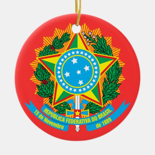 BRAZILIË * - Kerstversiering / Brasil Enfeite Nata Keramisch Ornament (Voorkant)