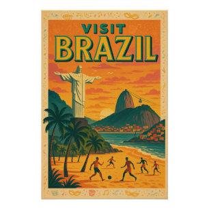 Brazilië - Land van Samba & Zon Perfect Poster