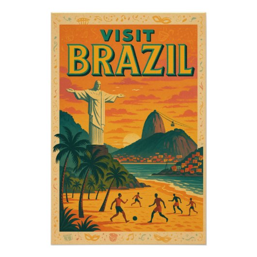 Brazilië - Land van Samba & Zon Perfect Poster (Voorkant)