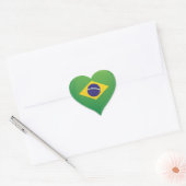 Brazilië liefde vlag trots hart sticker (Envelop)
