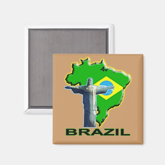 Brazilië Magneet (Voorkant / Achterkant)