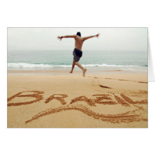 BRAZILIË. Man op de borst met een zwempak