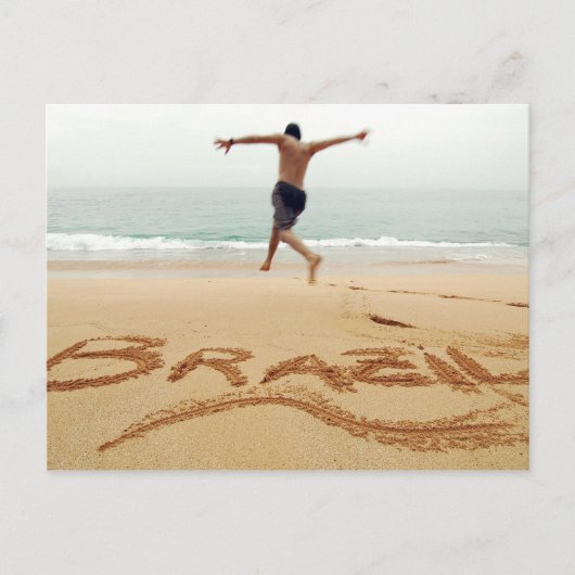 BRAZILIË. Man op de borst met een zwempak Briefkaart (Voorkant)