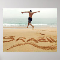 BRAZILIË. Man op de borst met een zwempak