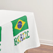 Brazilië met Braziliaanse vlag Tafelkleed (Voorbeeld)