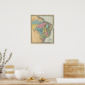 Brazilië met Guyana en Paraguay Poster (Keuken)