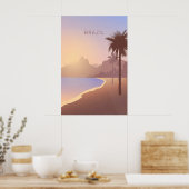 Brazilië Minimaal Reisposter Poster (Keuken)