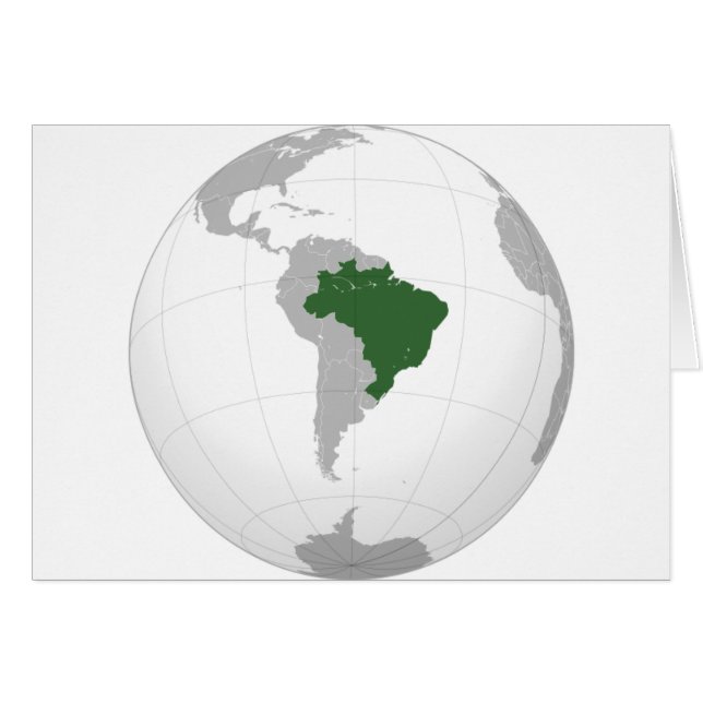 Brazilië (orthografische projectie) (Voorkant Horizontaal)