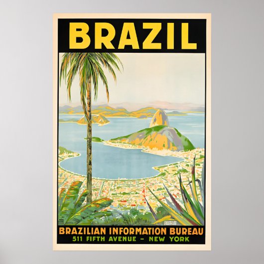 Brazilië - Oude Reisaffiche Prints (Voorkant)