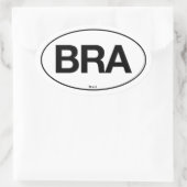 Brazilië ovaal ovale sticker (Tas)