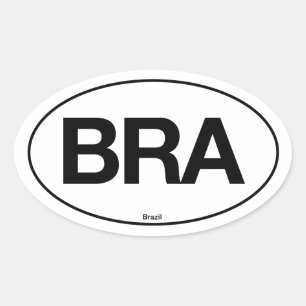 Brazilië Oval Ovale Sticker