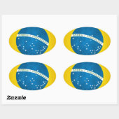 brazilië ovale sticker (Vel)