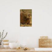 Brazilië, Pantanal, Matto Grosso. Capybara Poster (Keuken)