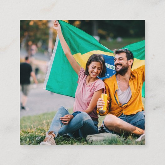 Brazilië Paspoort bruiloft QR Informatiekaartje (Achterkant)