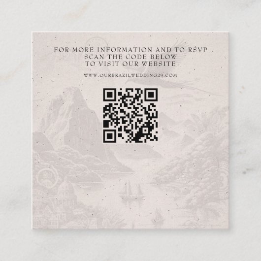 Brazilië Paspoort bruiloft QR Informatiekaartje (Voorkant)