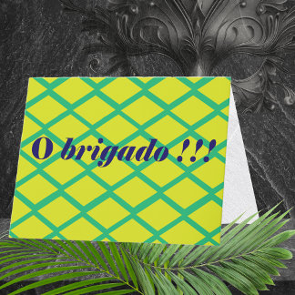 Brazilië Portugees Dank u Obrigado Card Bedankkaart