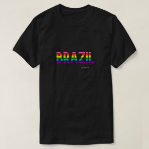 Brazilië Pride T Shirt   Regenboogvlag