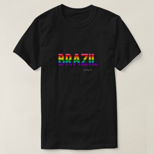 Brazilië Pride T Shirt | Regenboogvlag (Design voorkant)